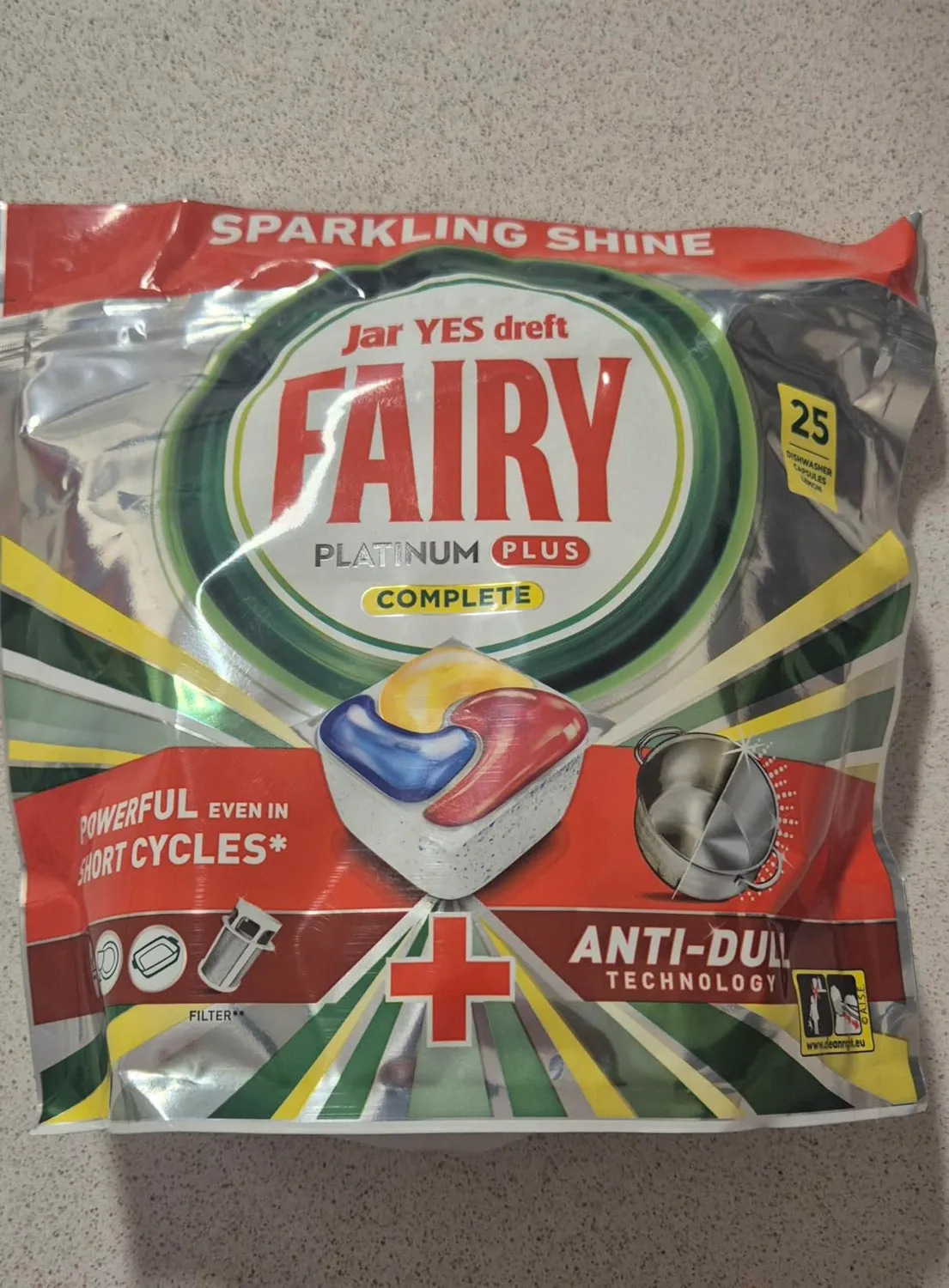 Fairy Platinum Plus pastiglie lavastoviglie 125pz limone