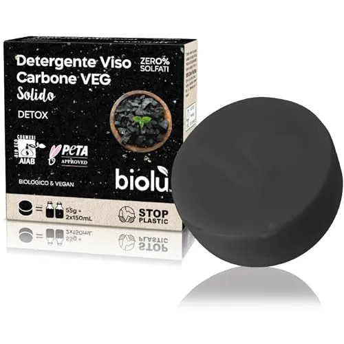 Biolù Carbone Detergente Viso Solido 55 g Bio