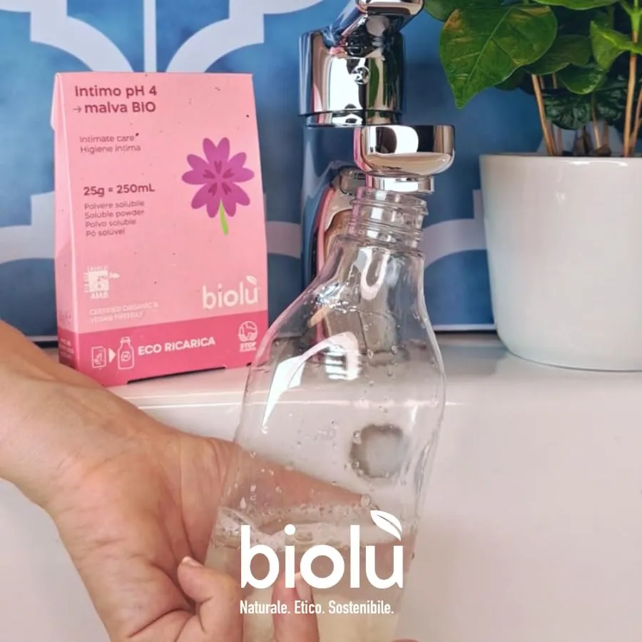 Biolù Intimo pH 4 detergente intimo polvere 25g malva