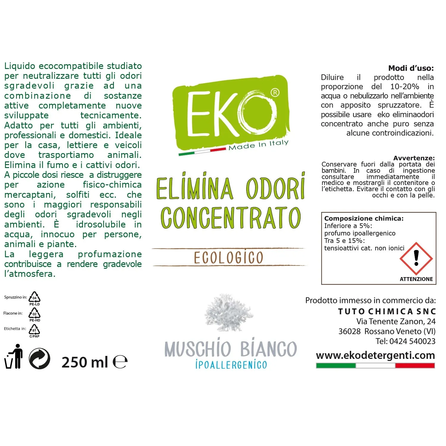 Tuto Chimica Eko elimina odori spray 250 ml lavanda neutralizzante