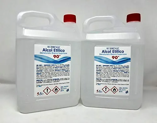 Ecobolle Spirito Puro 90° alcool etilico 2x5 L