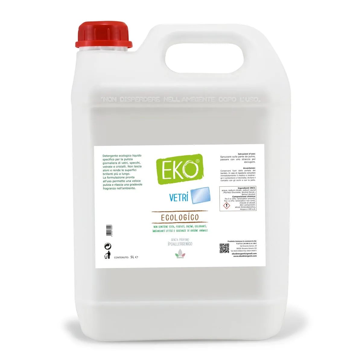 Tuto Chimica Eko detergente vetri 500 ml limone ecologico