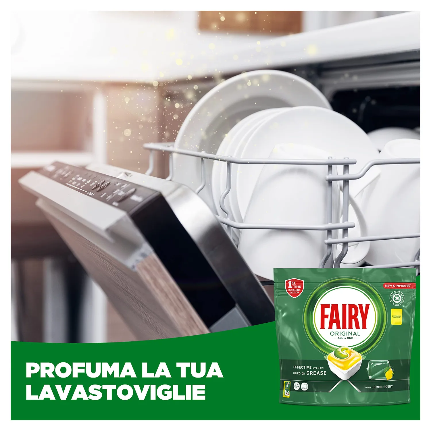 Fairy Original Limone capsule lavastoviglie 62 pz antigrasso