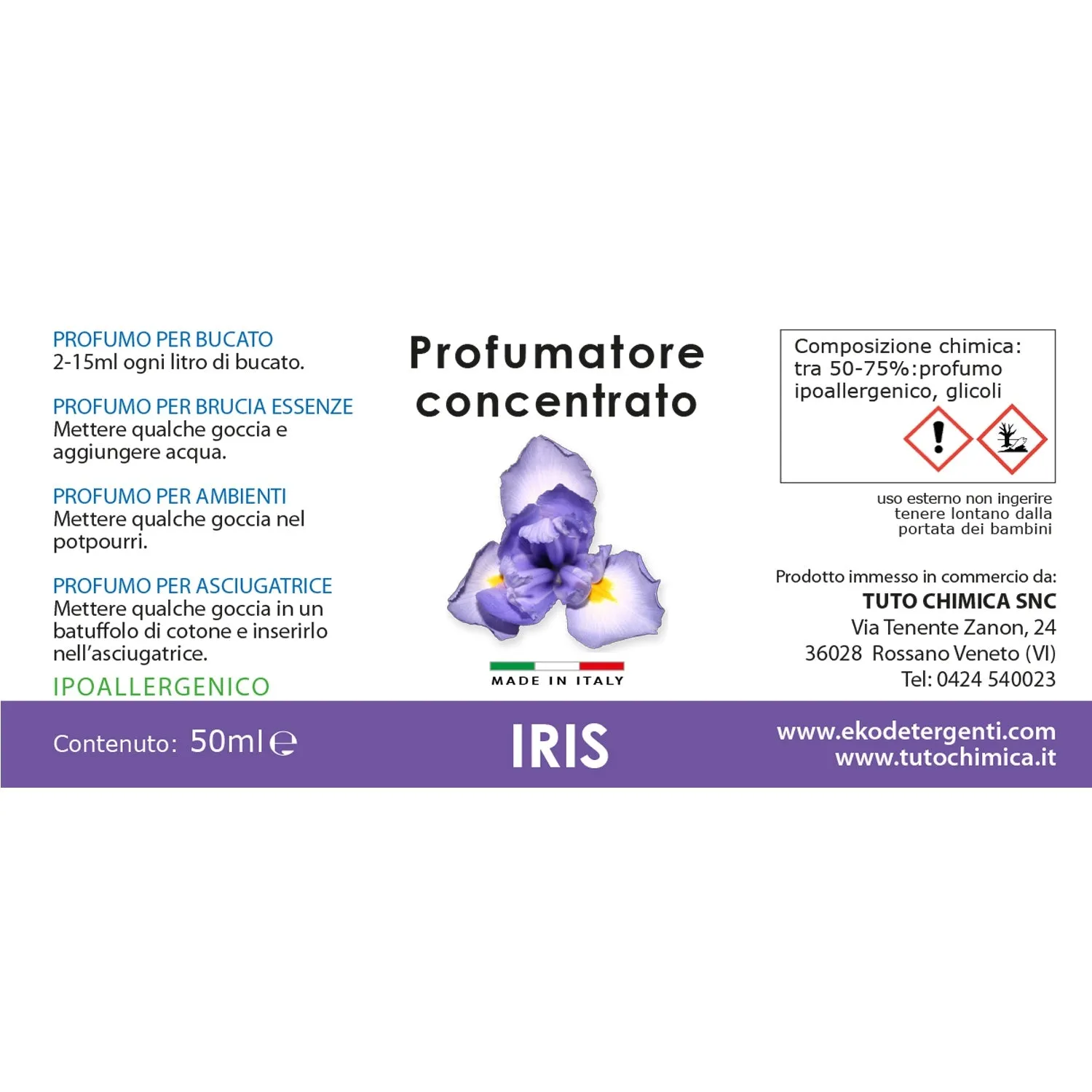 Tuto Chimica Idea Regalo profumo bucato 30ml lavanda ipoallergenico
