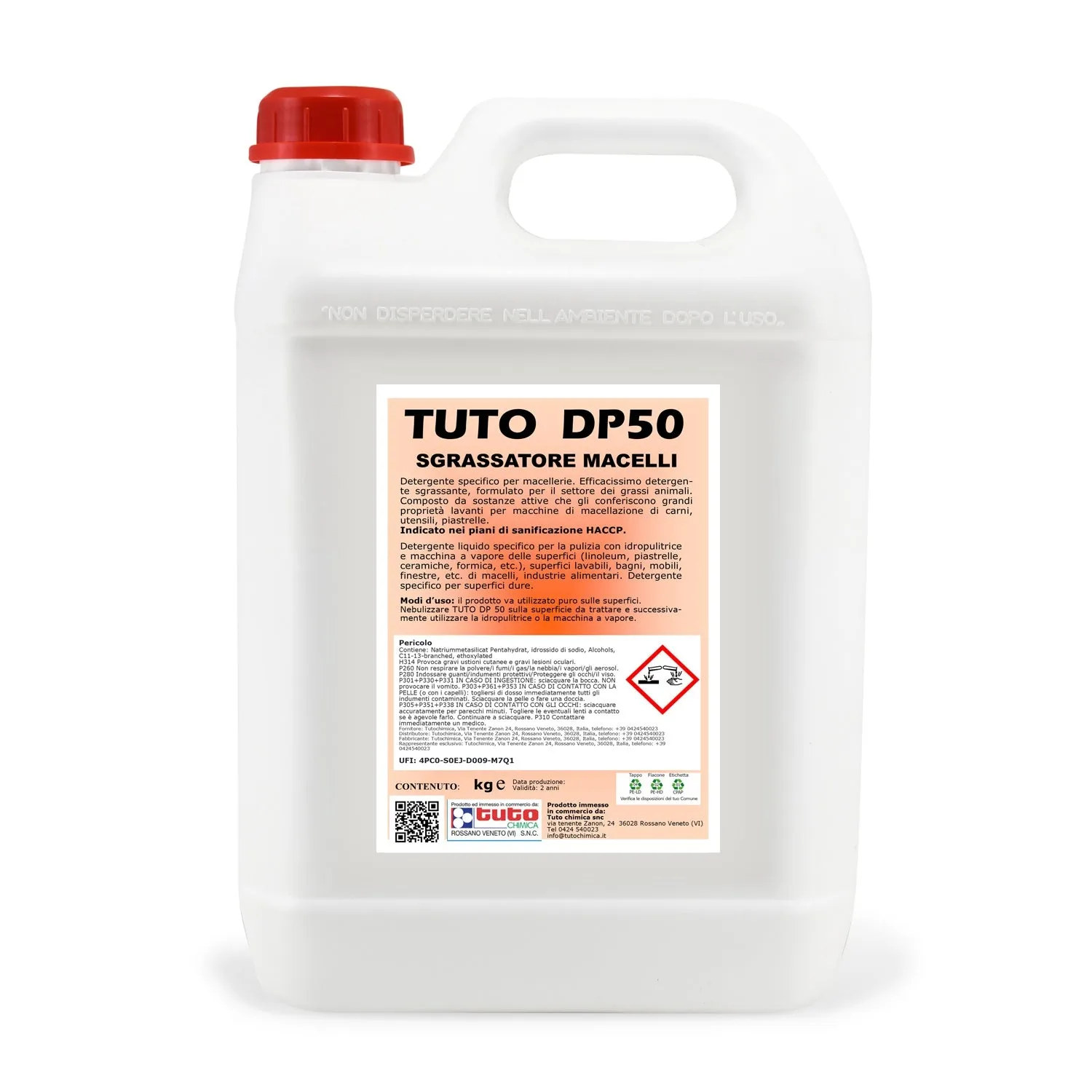 Tuto Chimica DP 50 sgrassatore macellerie 1 kg concentrato