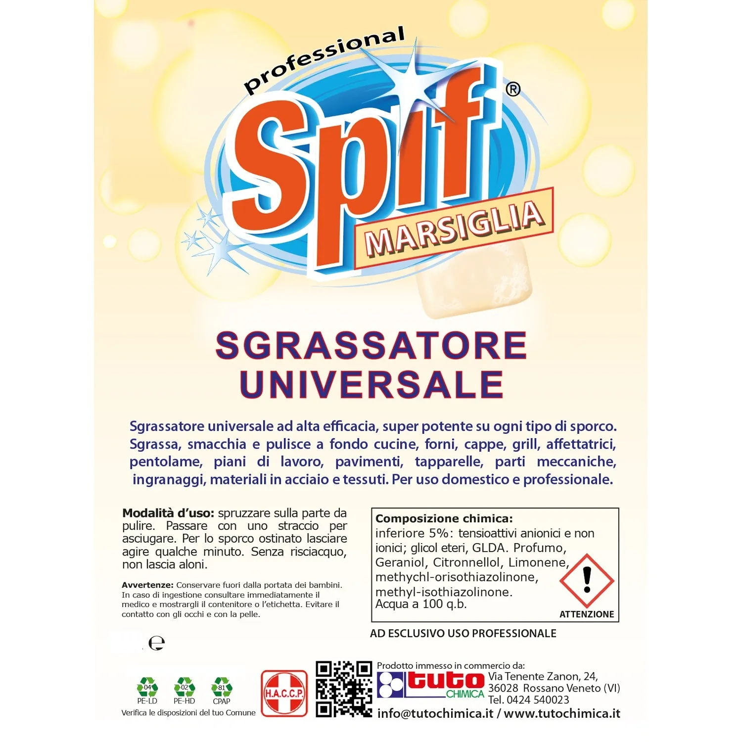 Tuto Chimica Spif Marsiglia sgrassatore universale 500 ml