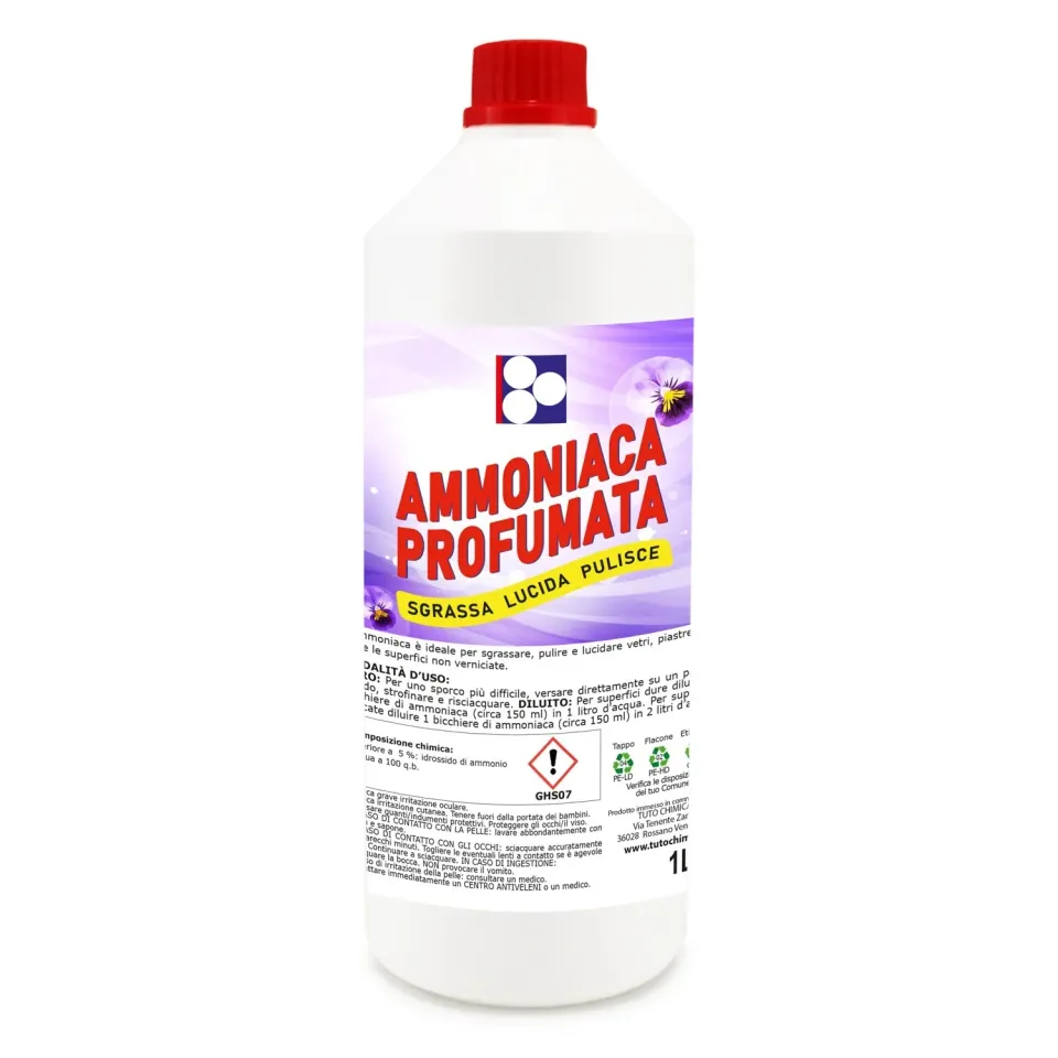Tuto Chimica Ammoniaca Profumata Detergente Sgrassante 1 L Vetri