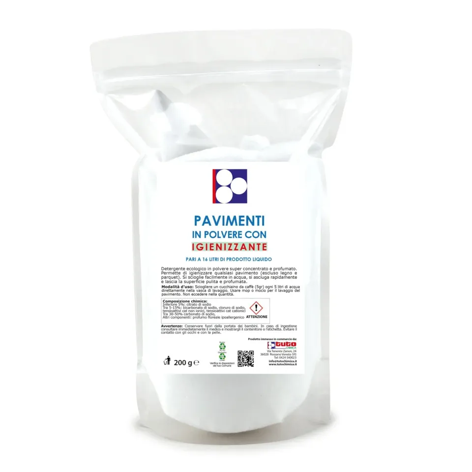 Tuto Chimica detergente pavimenti polvere igienizzante 200g intenso