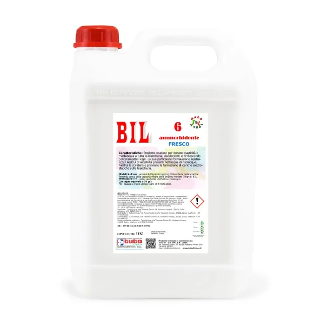 Bil 6 ammorbidente bucato lavatrice 5kg morbidezza