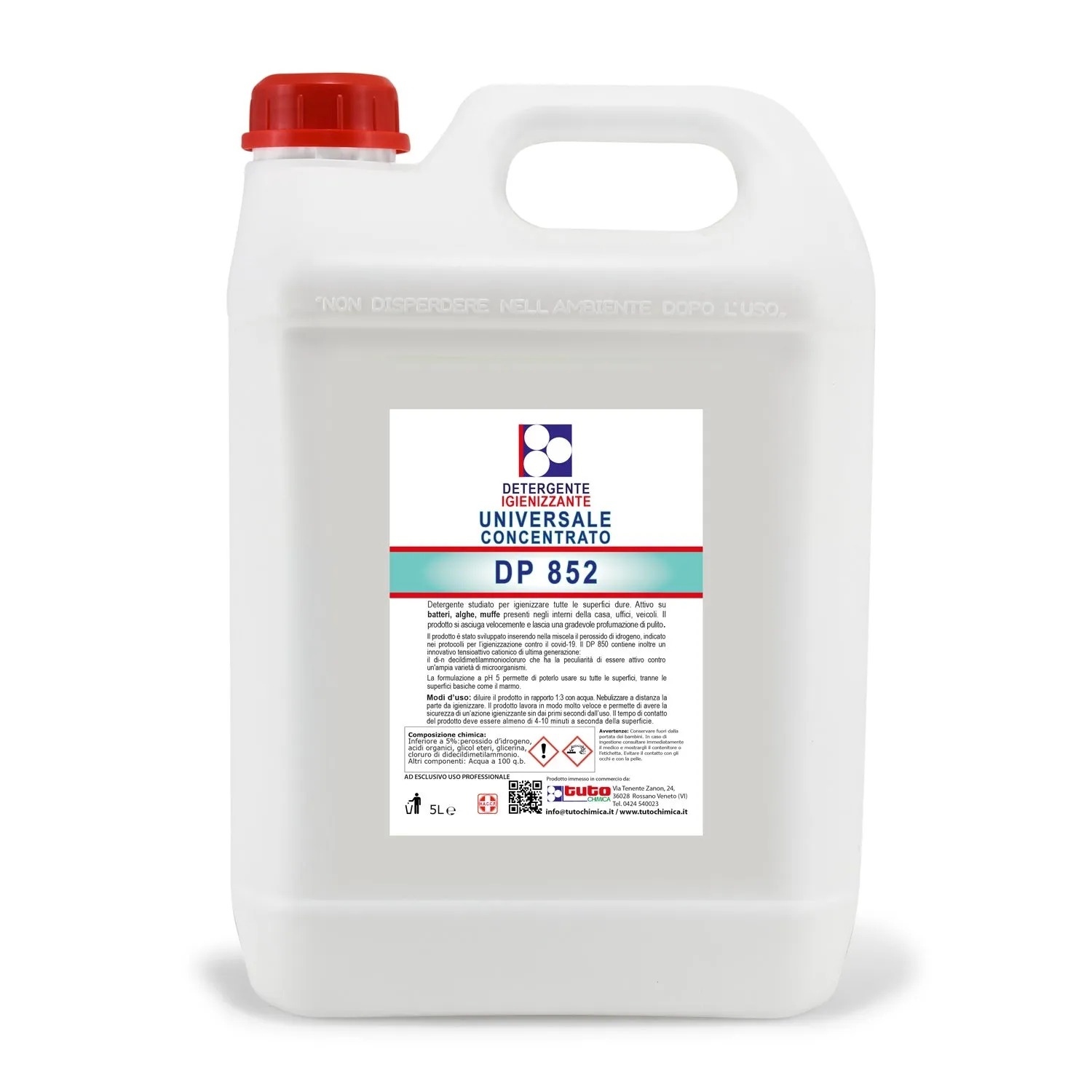 Tuto Chimica DP 852 detergente igienizzante 1 L perossido