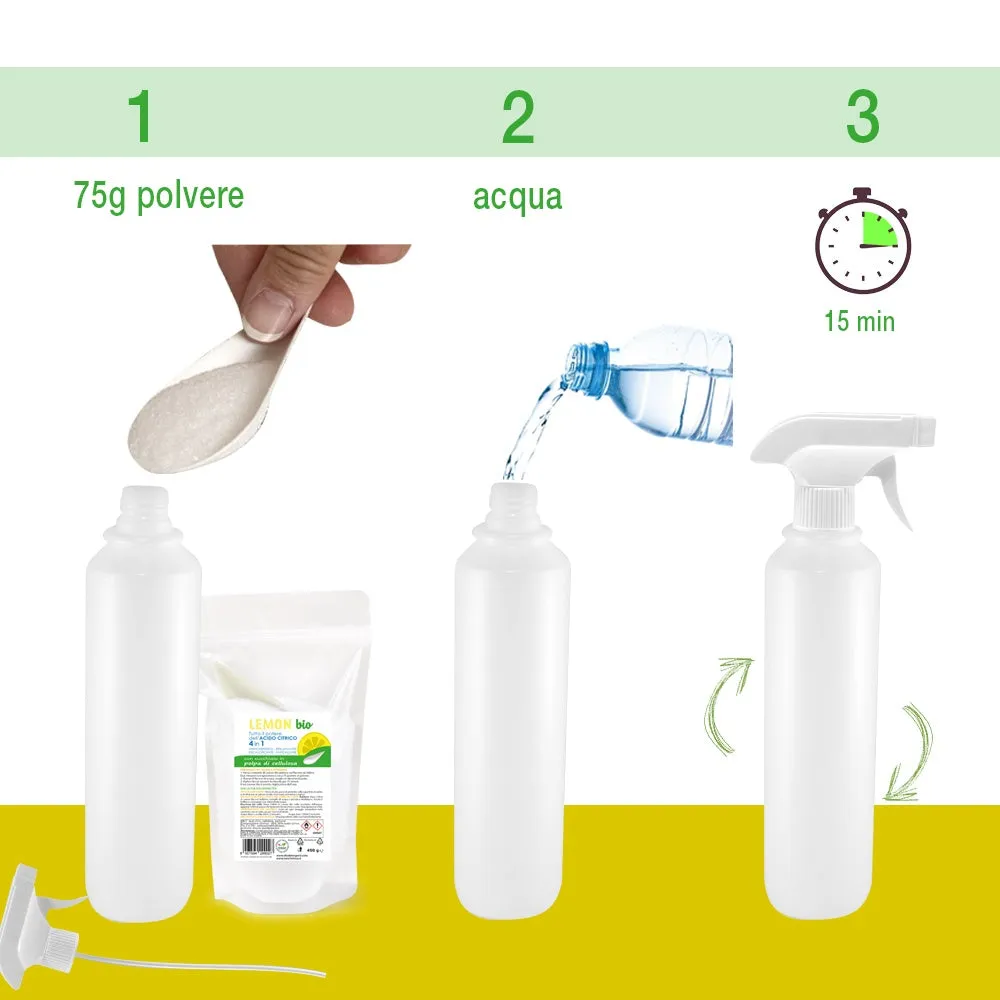 Tuto Chimica Eko Lemon Bio anticalcare ricarica 450g acido citrico