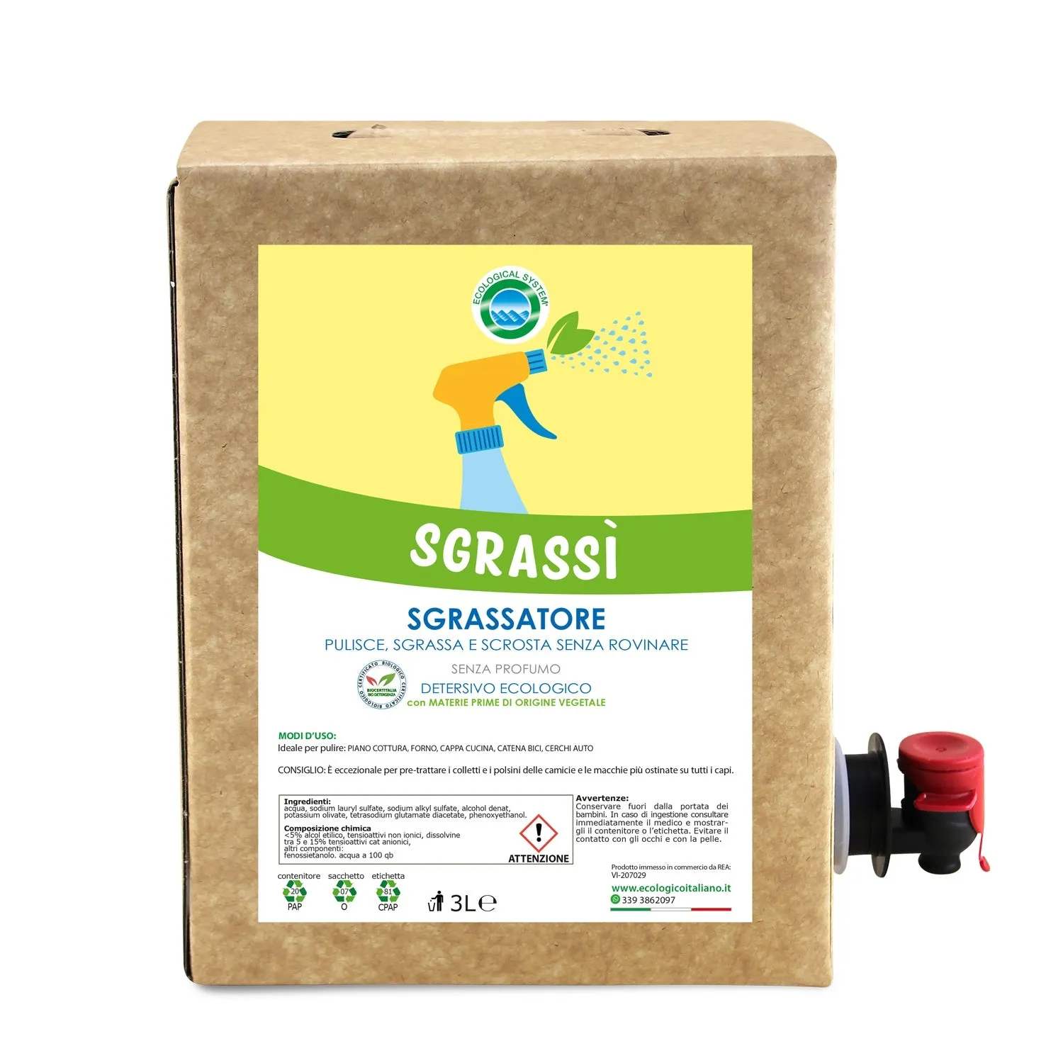 Tuto Chimica Sgrassì Sgrassatore Ecologico 500ml universale