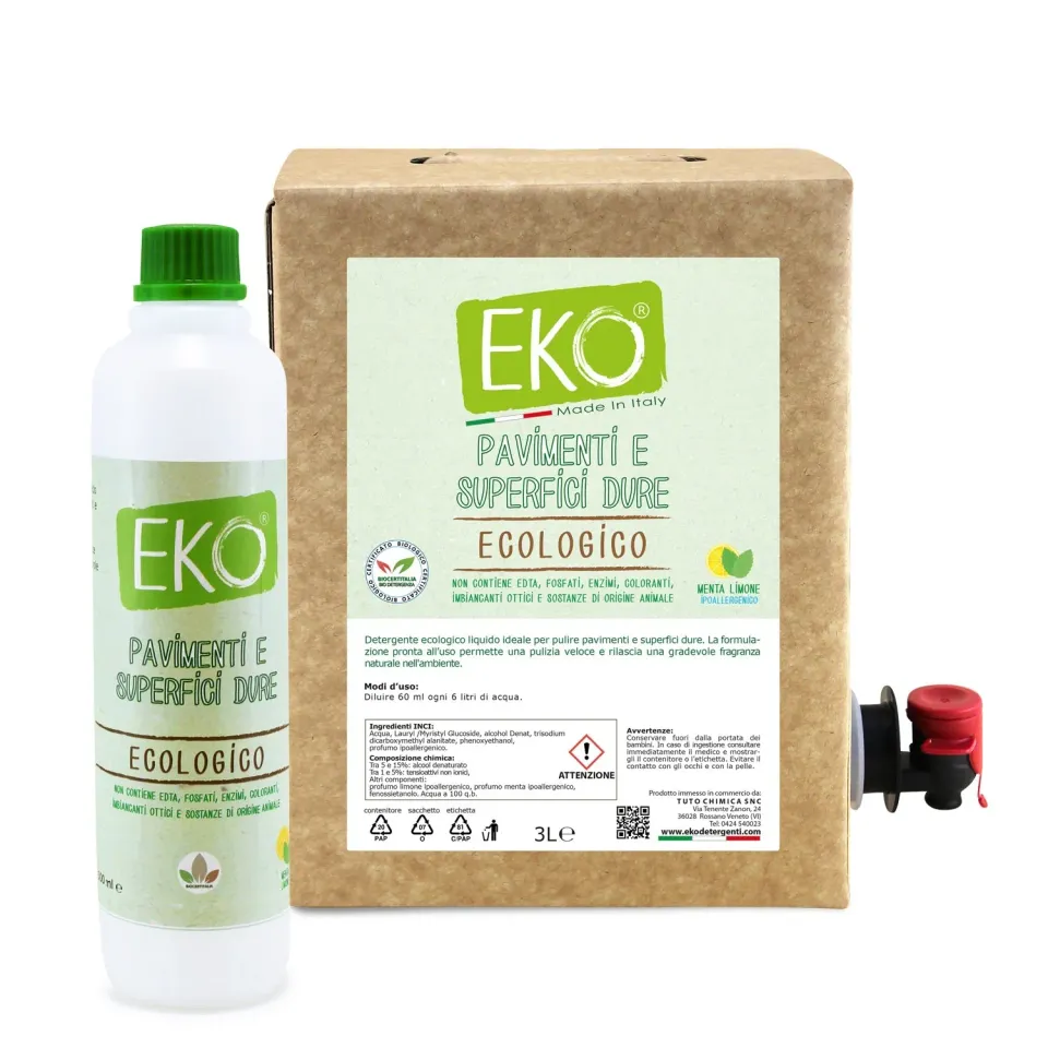 Tuto Chimica Eko Kit Bag in Box detergente pavimenti 3L+500ml