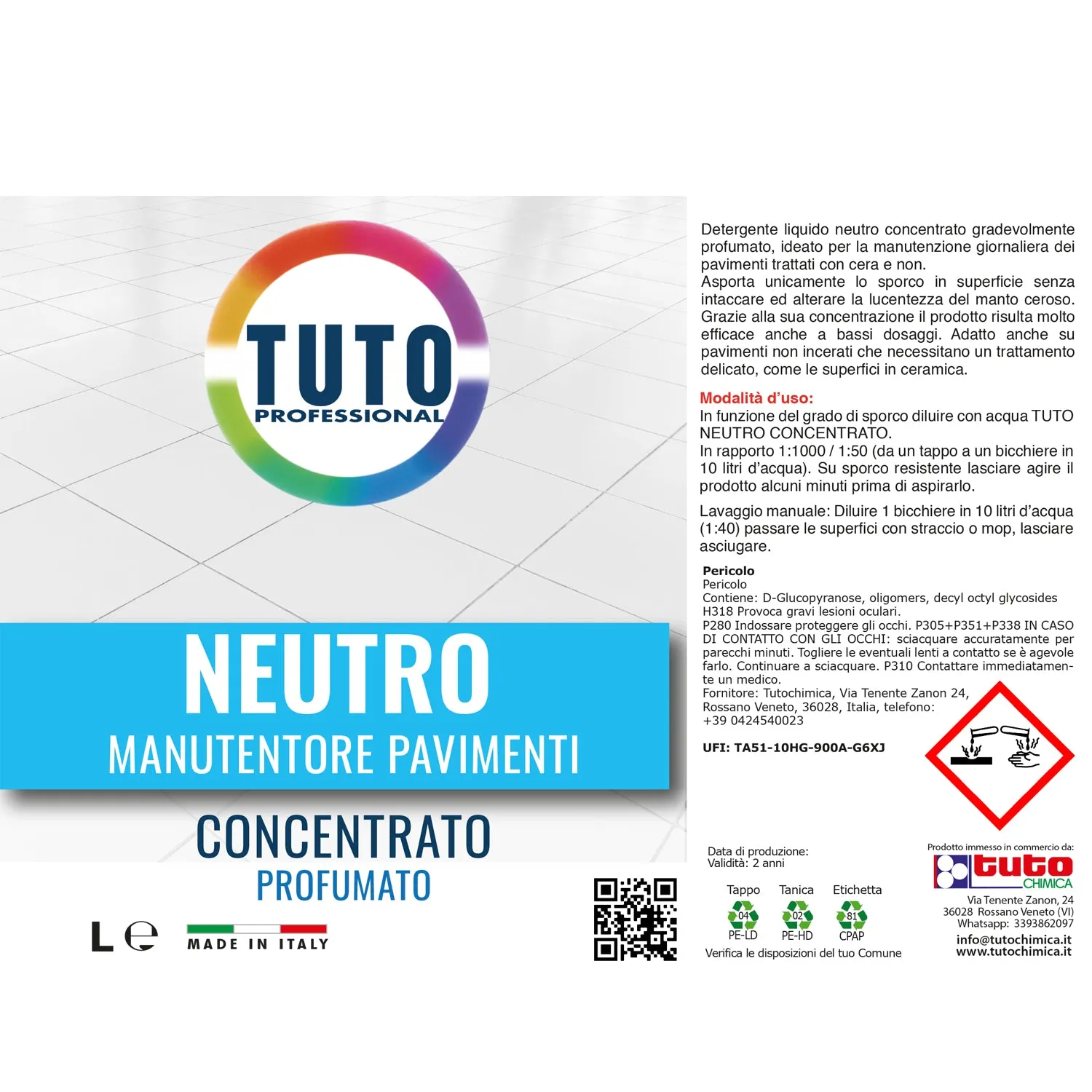 Tuto Neutro detergente pavimenti 1 l delicato