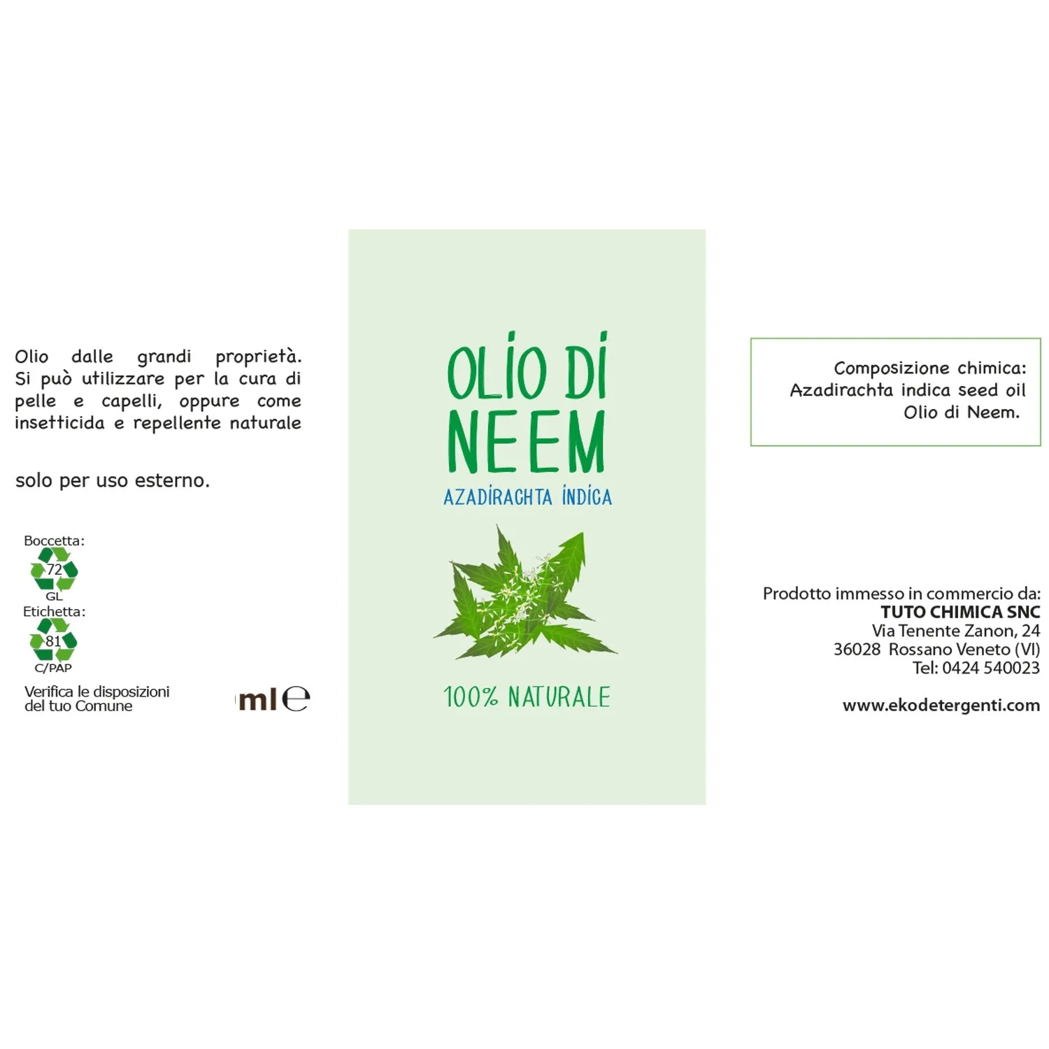 Tuto Chimica Kit Centri Estetici oli essenziali 3x30 ml