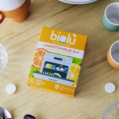 Biolù Eco Tabs detersivo lavastoviglie 32 tabs limone mandarino