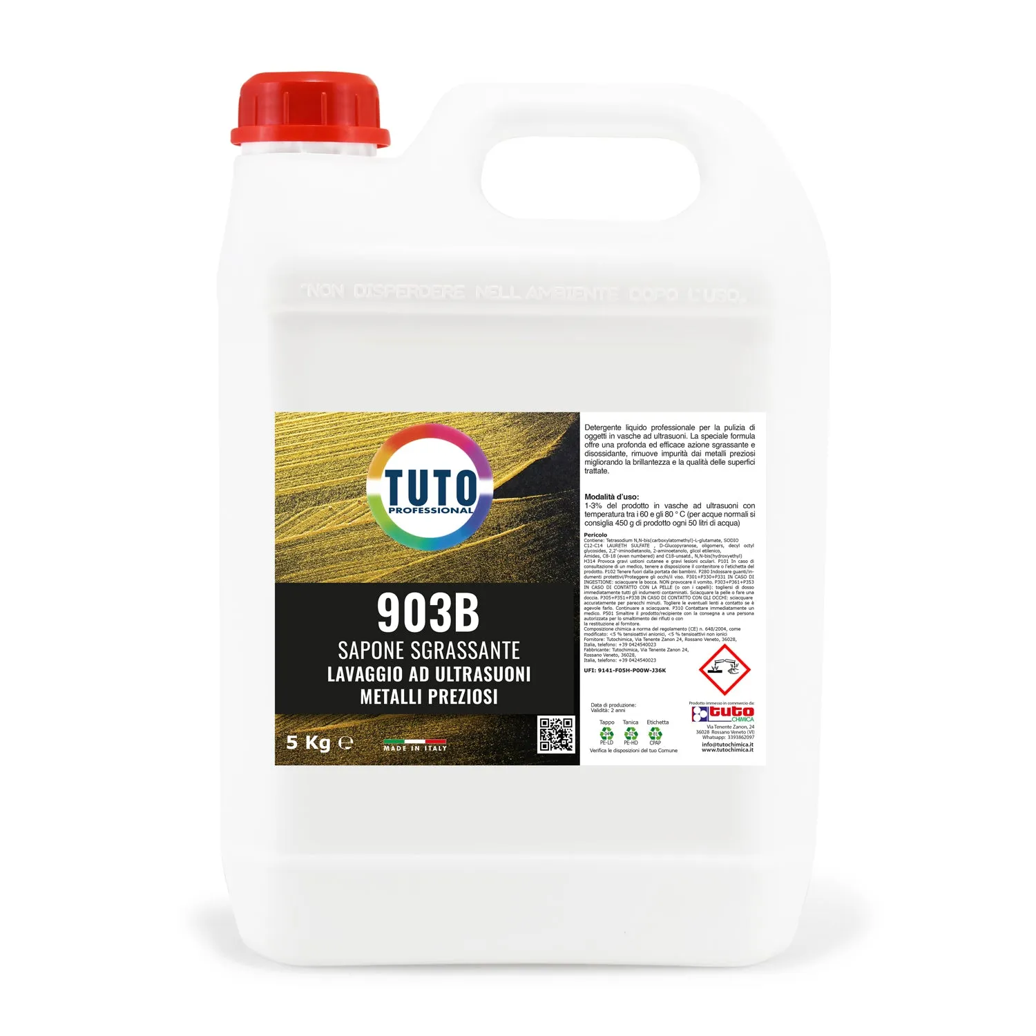 Tuto Chimica 903B detergente ultrasuoni oro argento 1kg concentrato