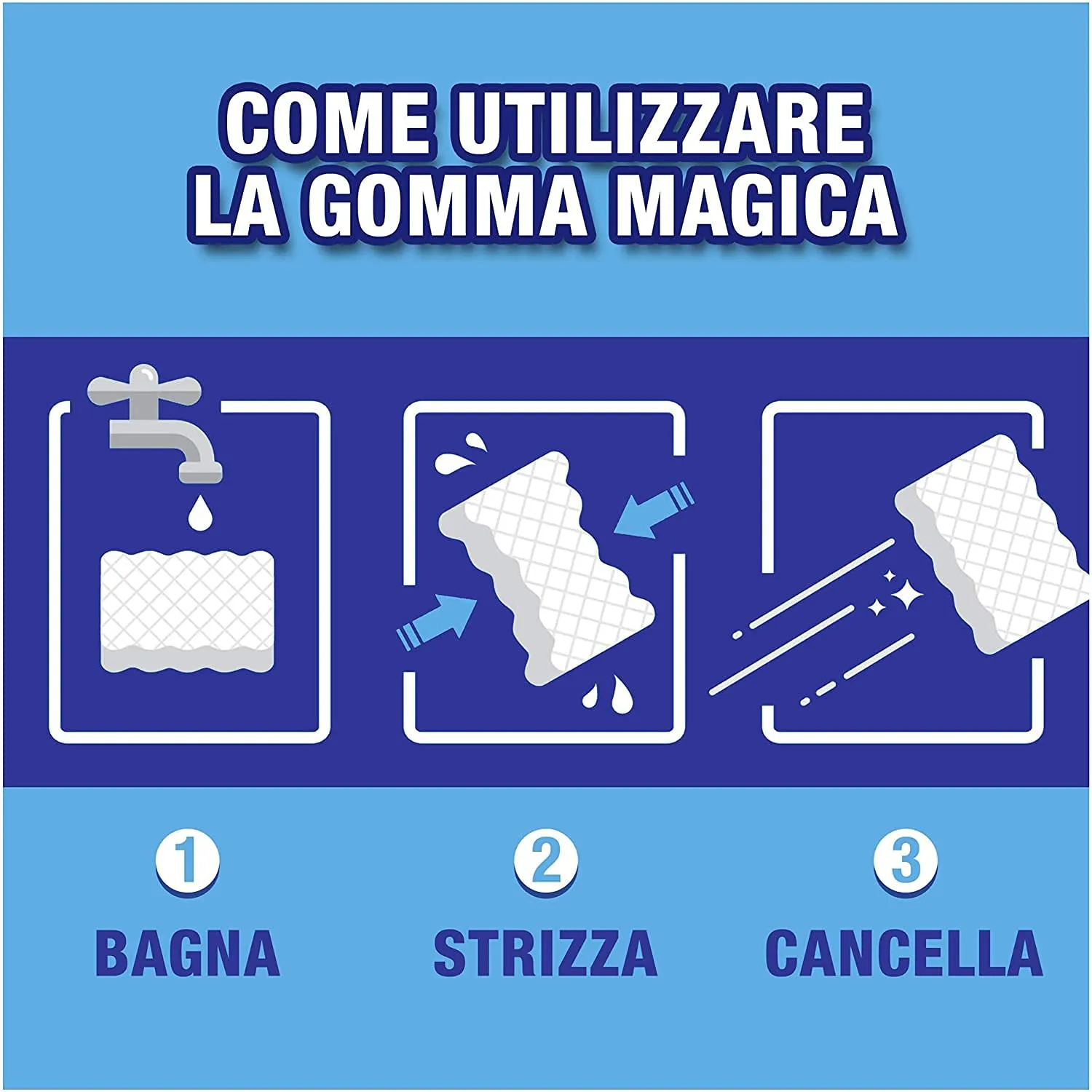 Mastro Lindo Gomma Magica Spugna 8 pezzi triplo strato