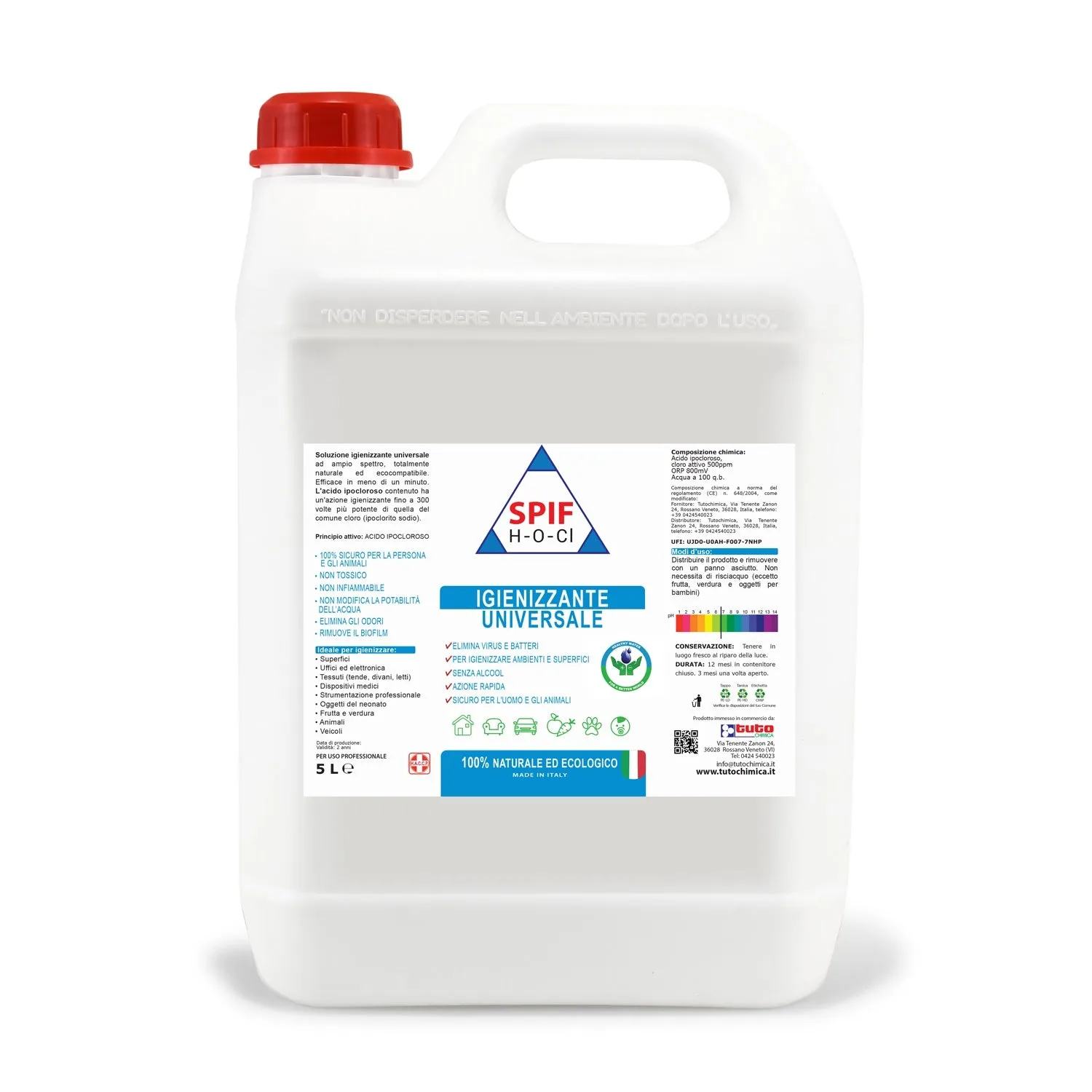 Tuto Chimica SPIF HOCl igienizzante 500ml 500ppm