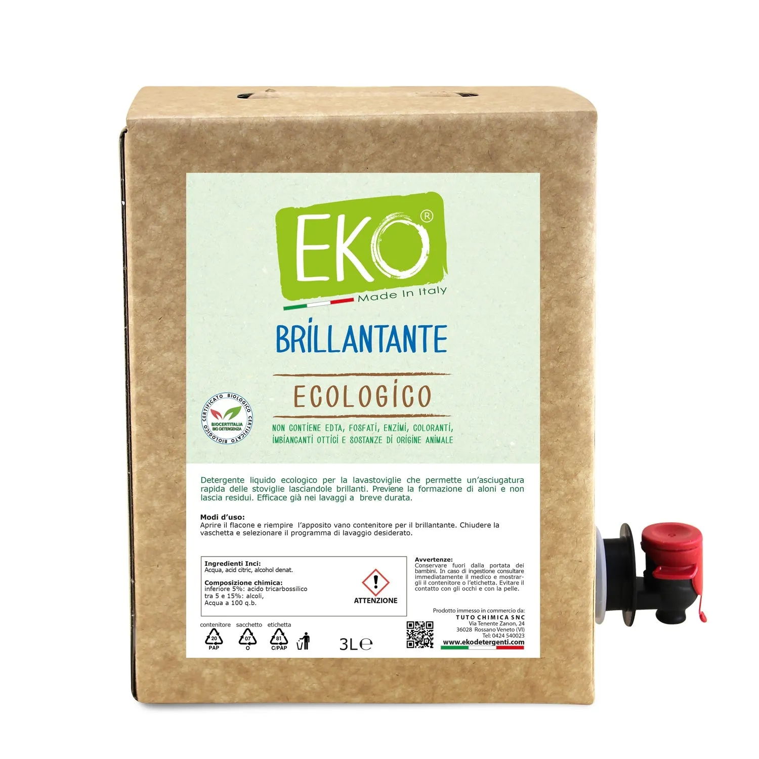 Tuto Chimica Eko brillantante lavastoviglie 250 ML eco