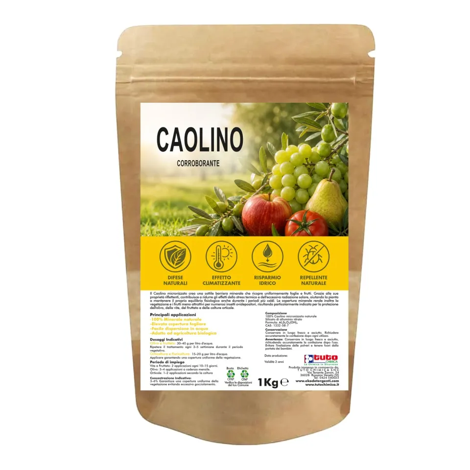 Tuto Chimica Caolino micronizzato polvere 1kg agricoltura