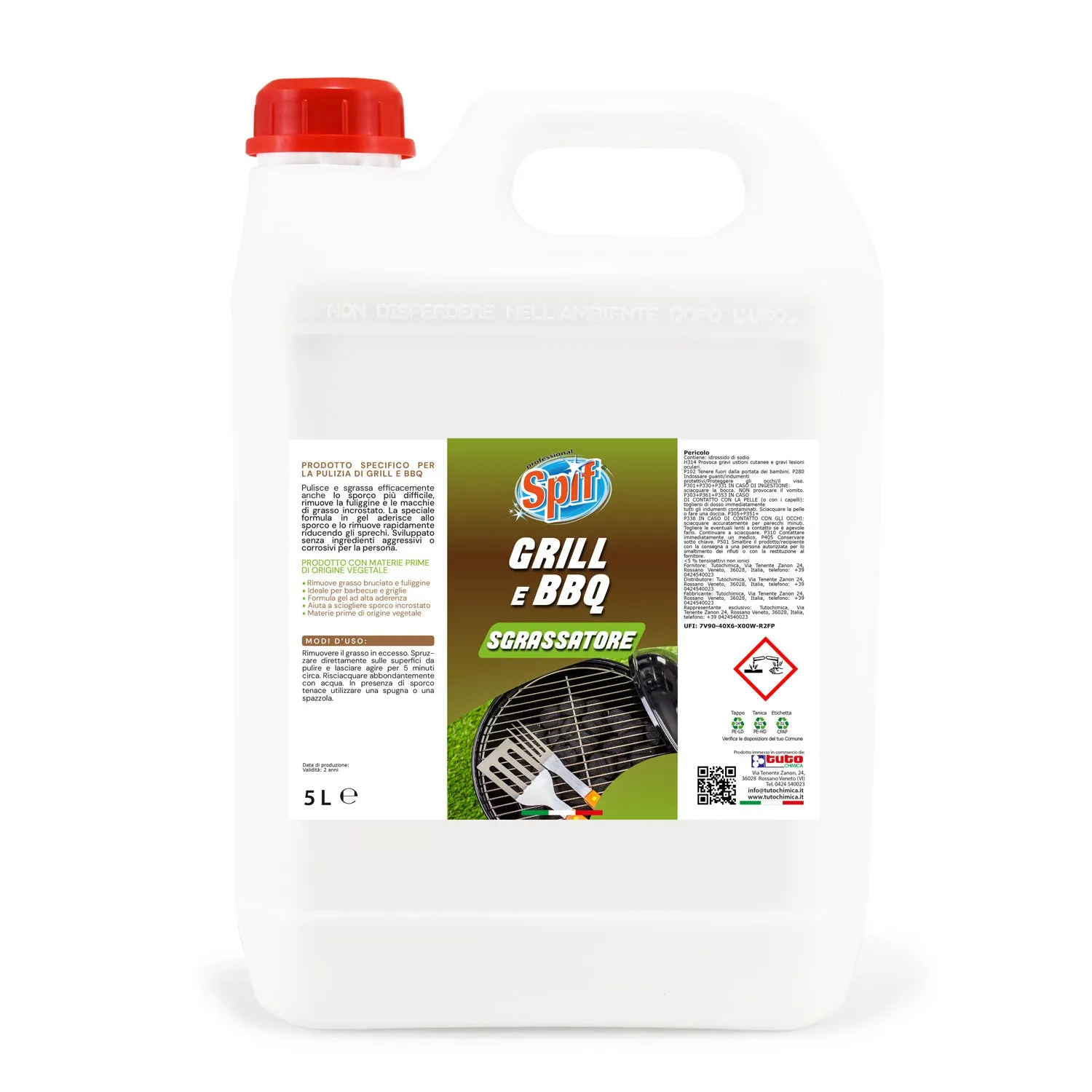 Tuto Chimica Spif Grill e BBQ sgrassatore 500 ml gel