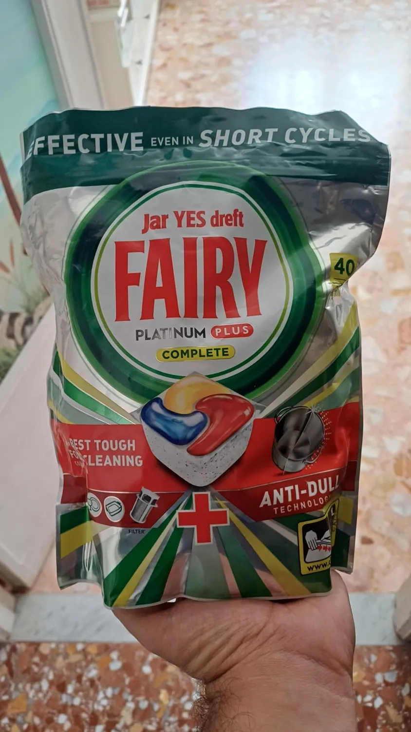 Fairy Platinum Plus Limone pastiglie lavastoviglie 40 pz anti opacità
