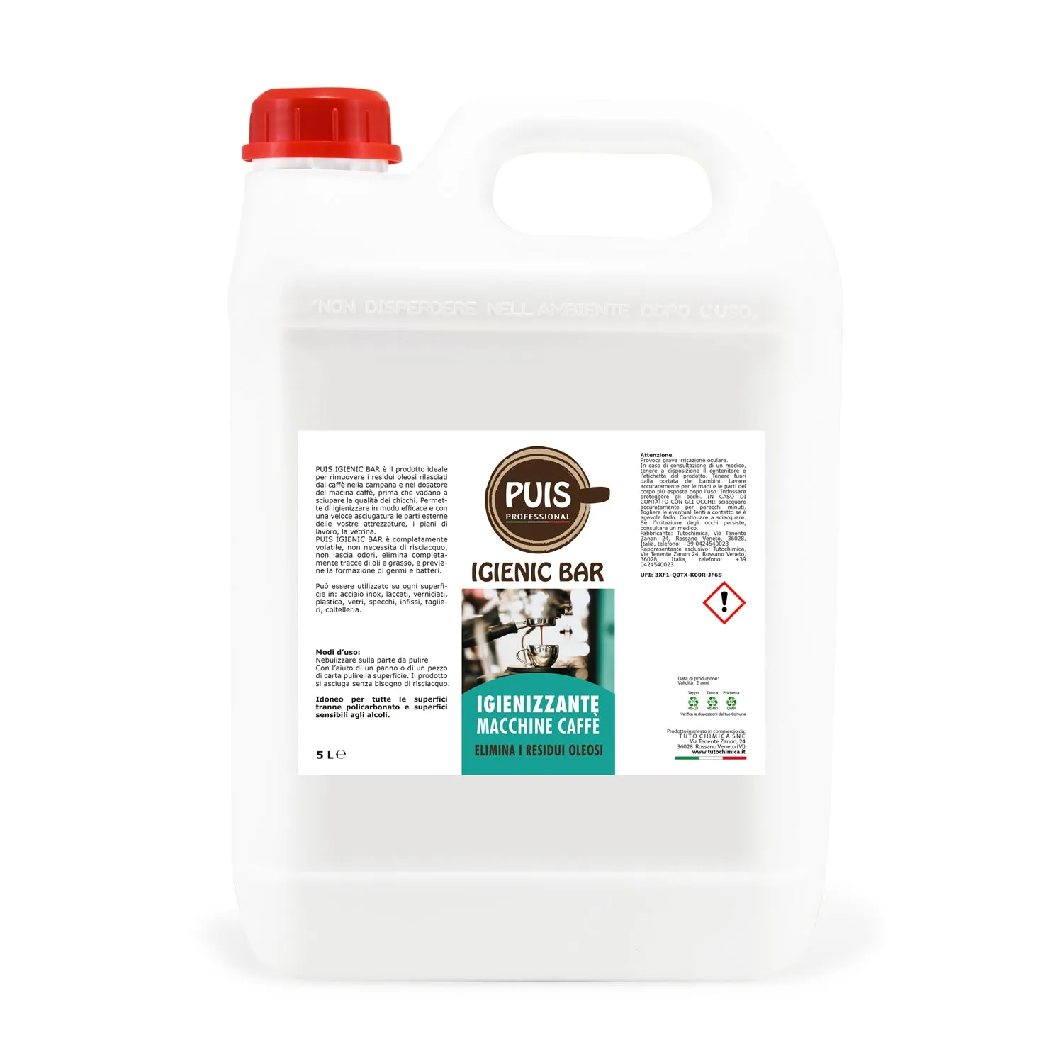 Tuto Chimica Puis Igienic Bar igienizzante macchine caffè 500ml