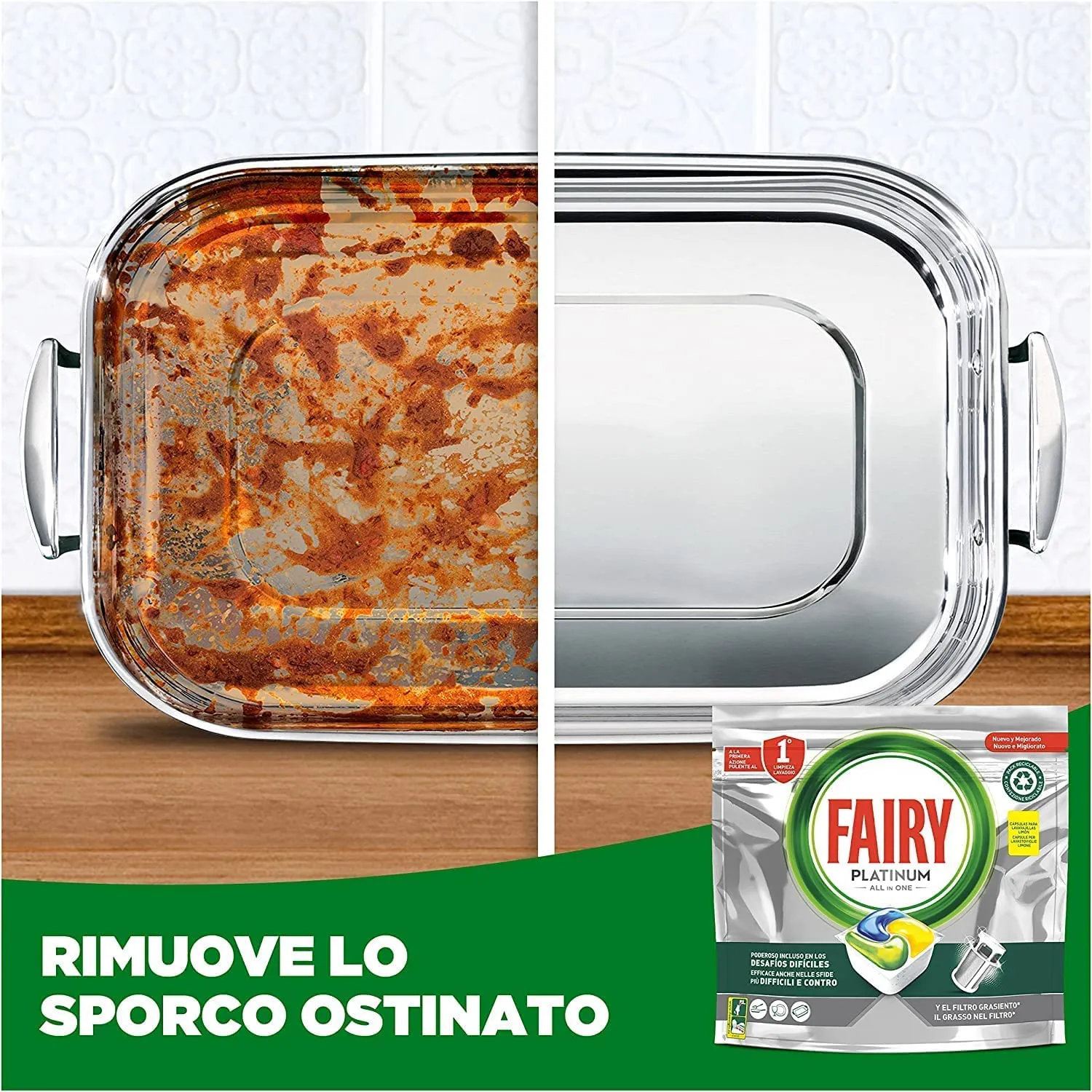 Fairy Platinum pastiglie lavastoviglie 33 caps limone