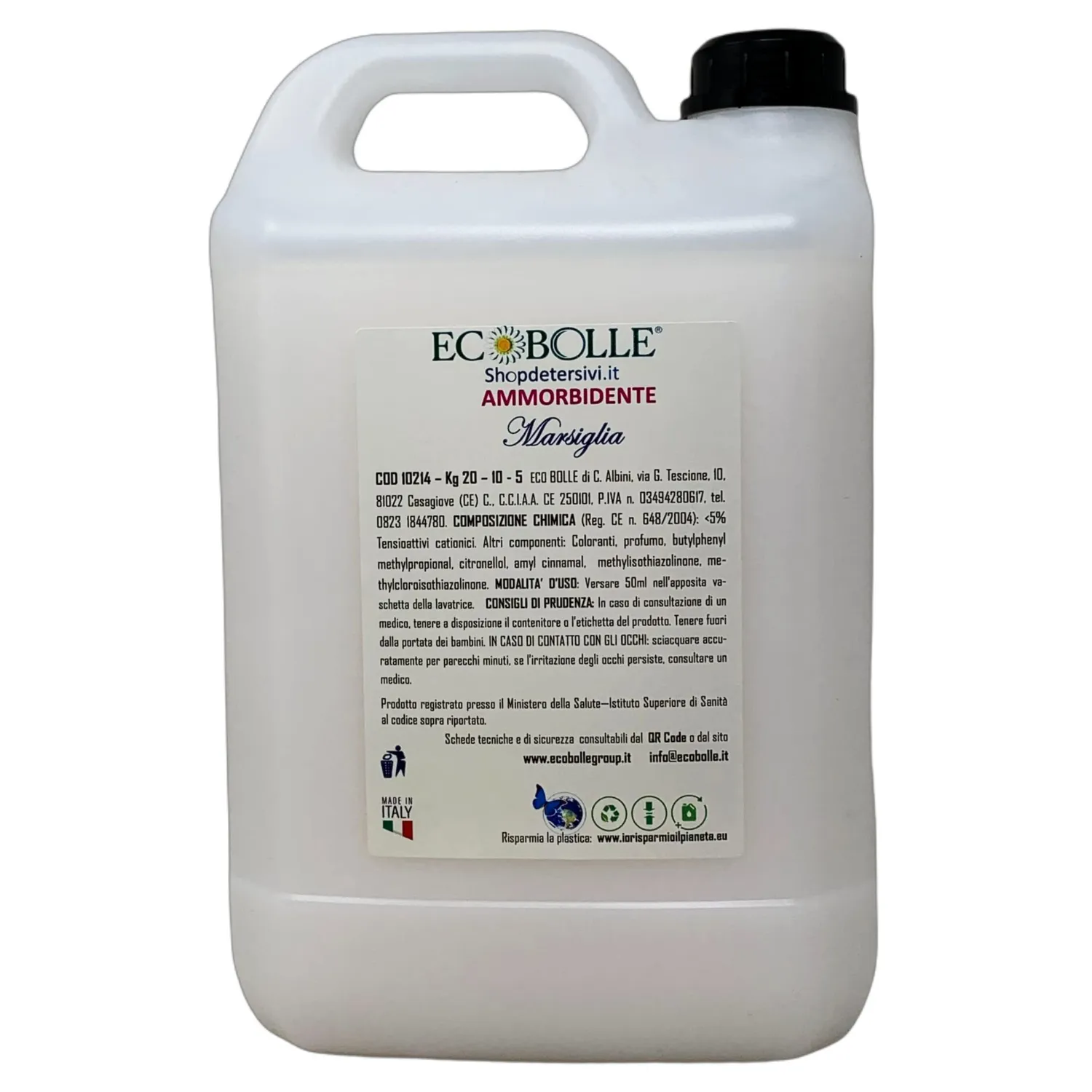 Ecobolle Marsiglia Kit Bucato 10kg Detersivo e Ammorbidente Profumato
