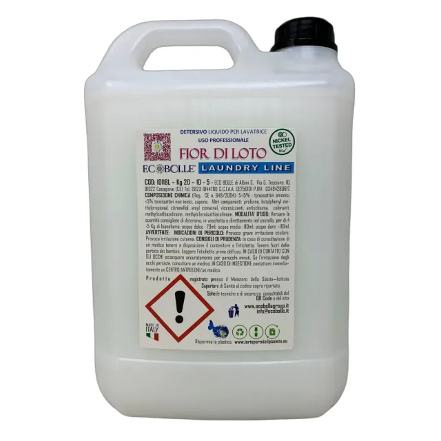Ecobolle Luxury Line Fior di Loto detersivo lavatrice 20kg profumato