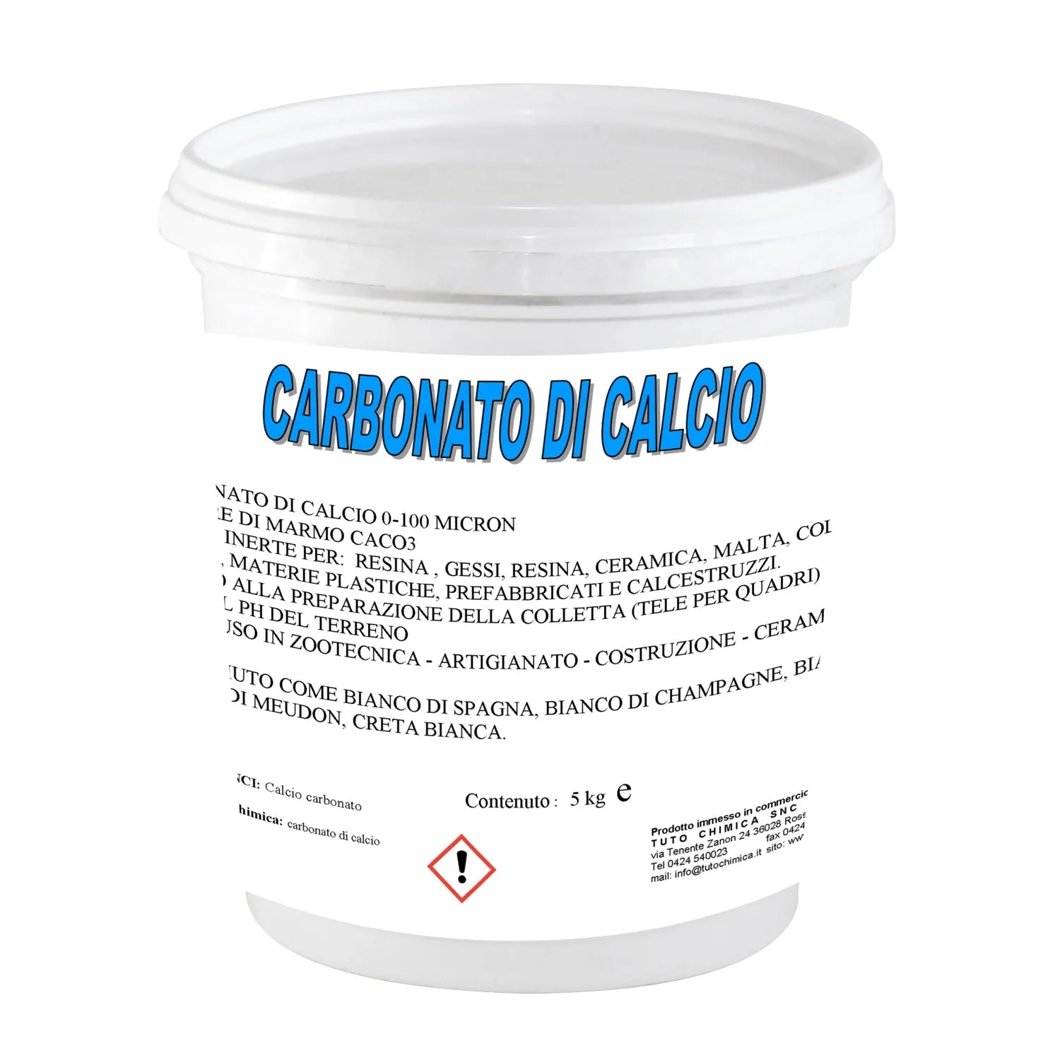 Tuto Chimica Carbonato di Calcio polvere 1 kg micronizzato