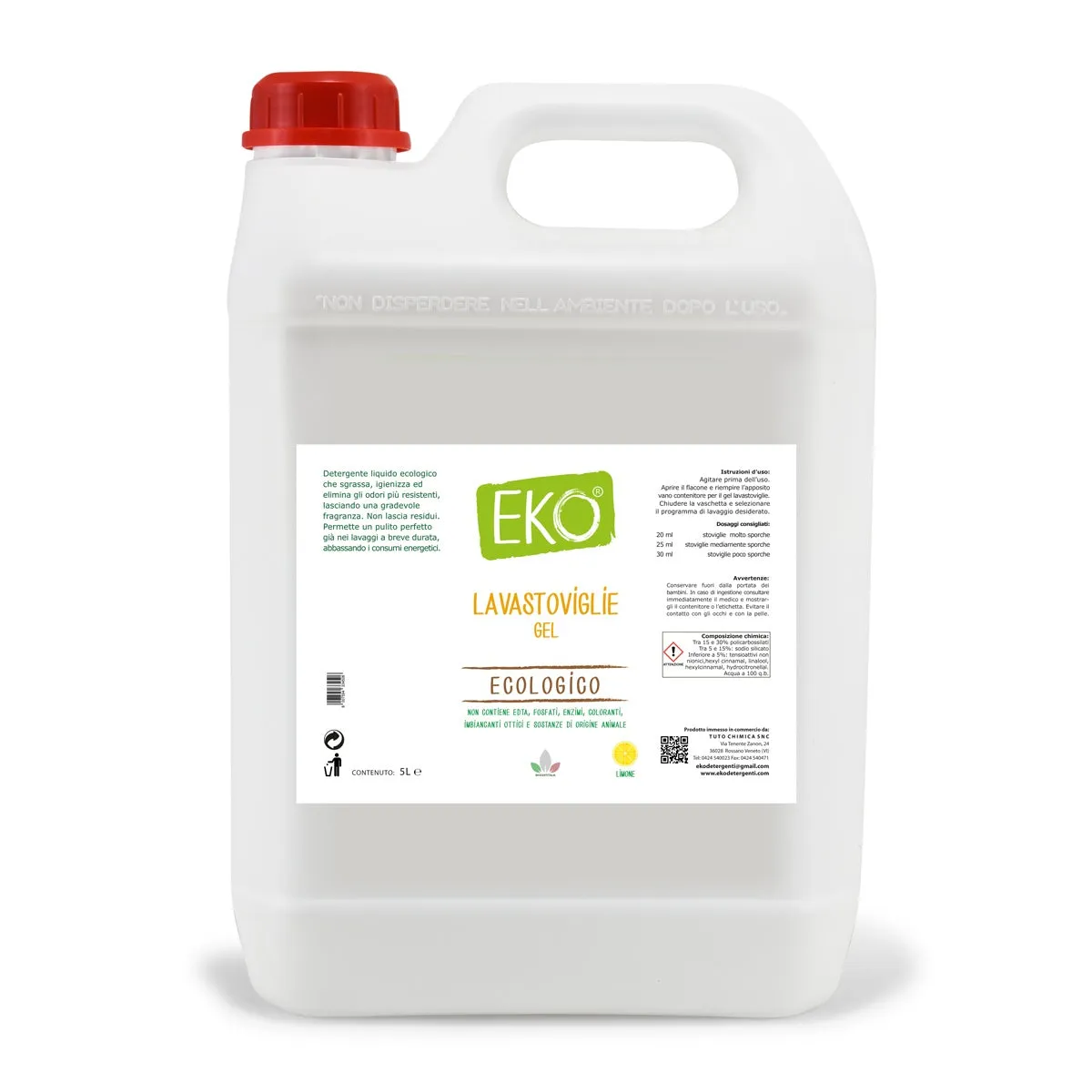 Tuto Chimica Eko Lavastoviglie Gel 500 ml Limone Detersivo