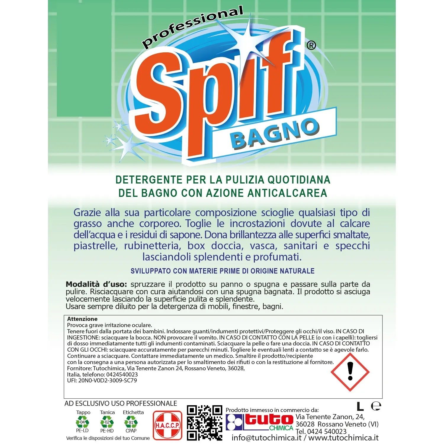 Spif Bagno detergente anticalcare 500ml sanitari