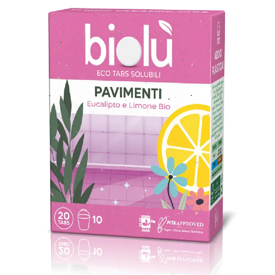 Biolù Eco Tabs detersivo pavimenti 20 tabs eucalipto limone