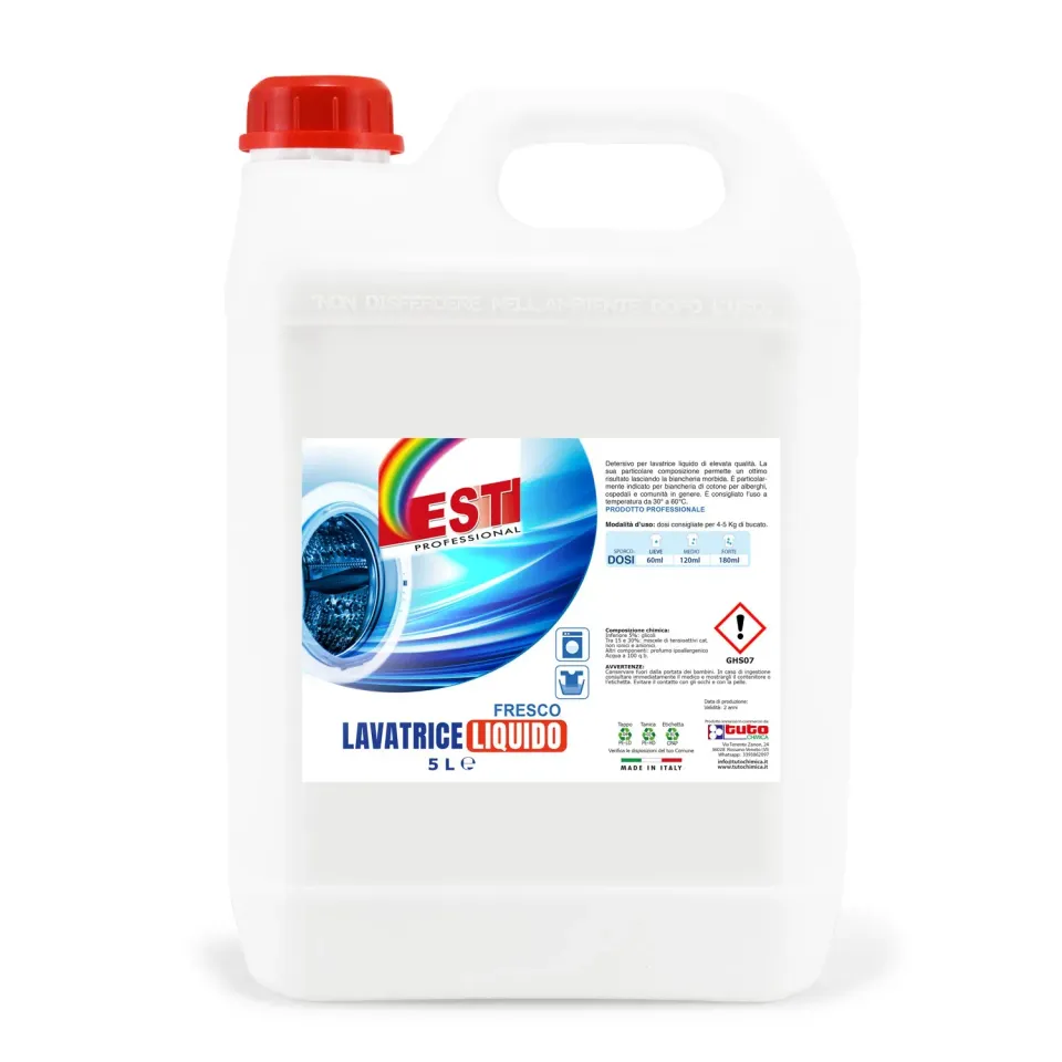 Tuto Chimica Est detersivo lavatrice liquido 5 L professionale