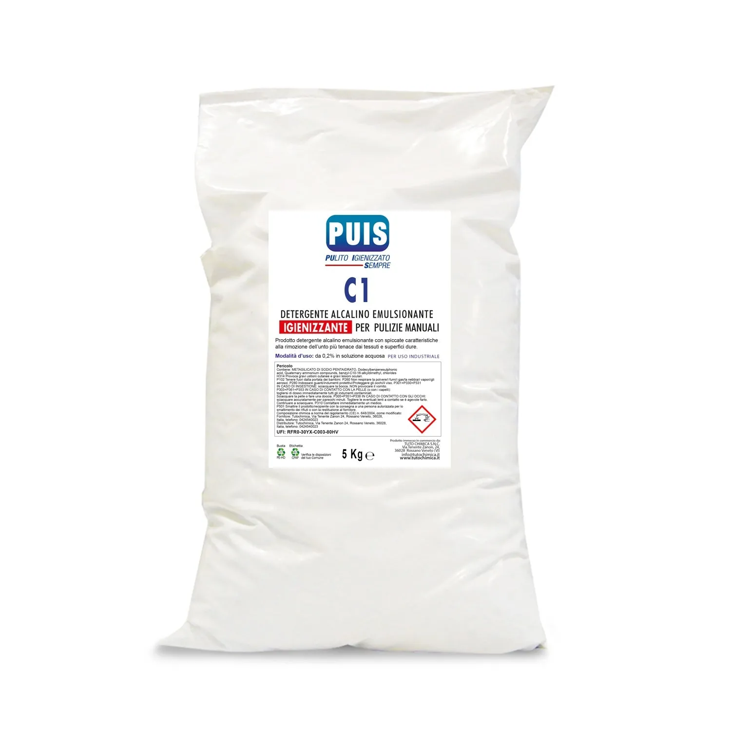 Tuto Chimica Puis C1 detergente caseifici igienizzante 1 kg alcalino