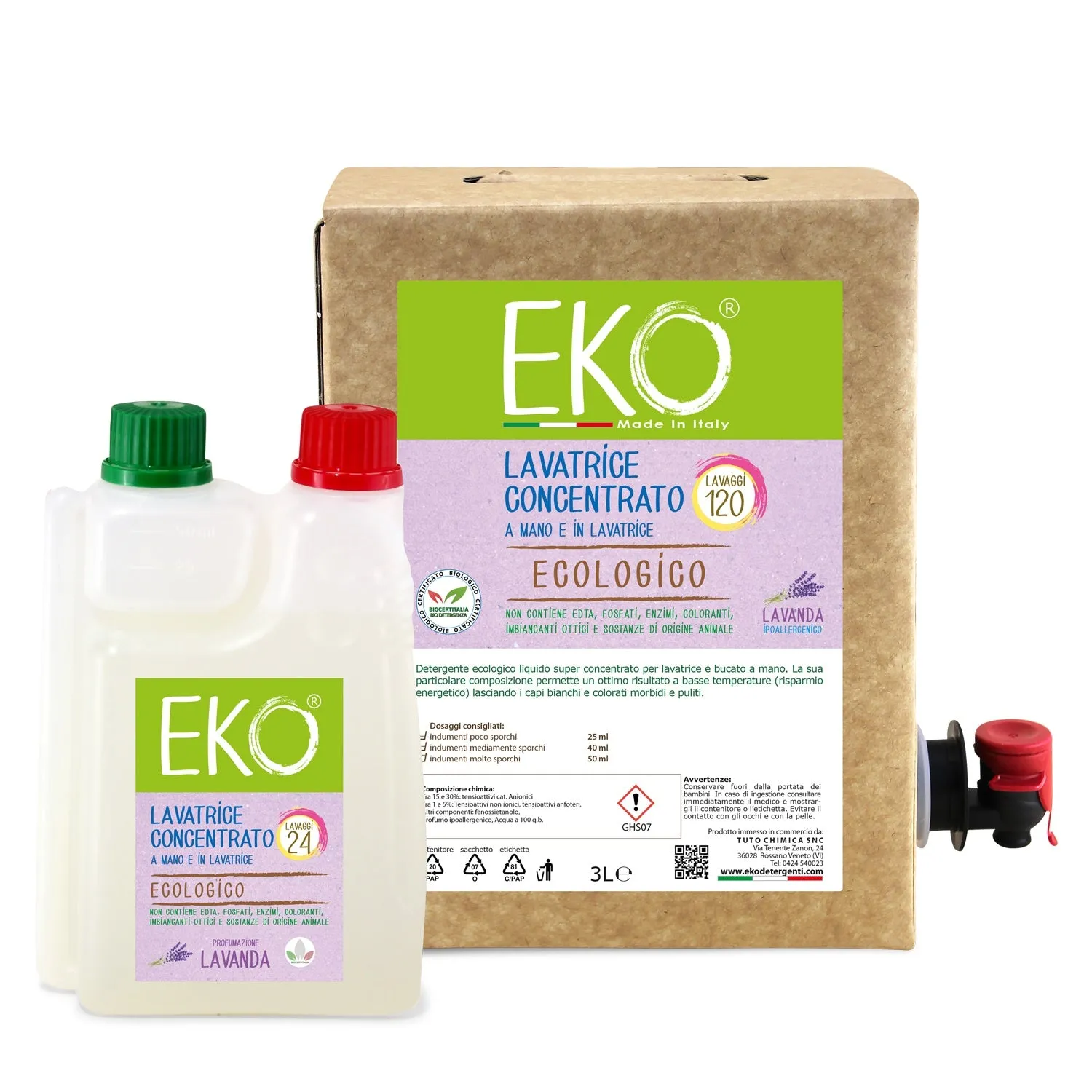 Eko Tuto Chimica Kit Bucato Box 3L+600ml lavanda