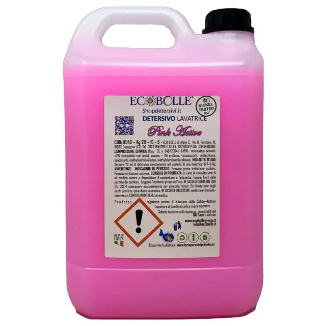 Ecobolle Pink Active detersivo bucato 10 kg super profumato