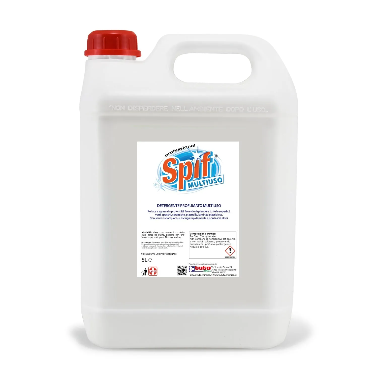 Tuto Chimica Spif spray multiuso sgrassante 500ml senza aloni