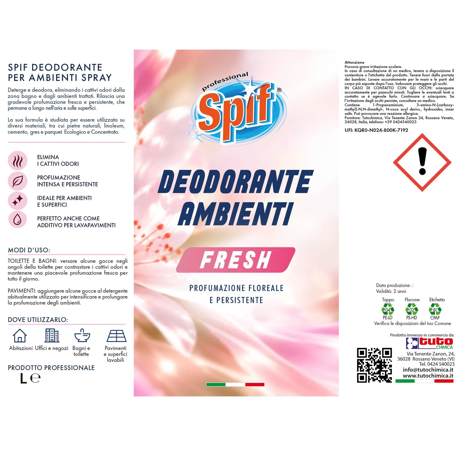 Tuto Chimica Spif deodorante ambienti Fresh spray 500 ml