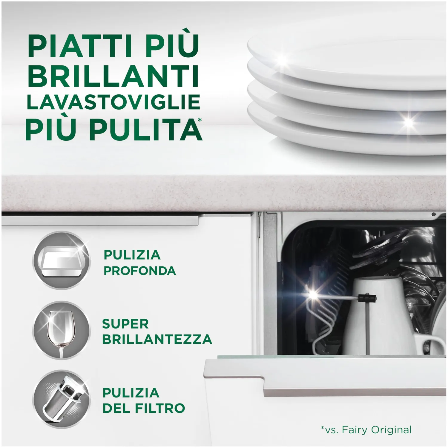 Fairy Platinum Pastiglie Lavastoviglie 140 caps limone