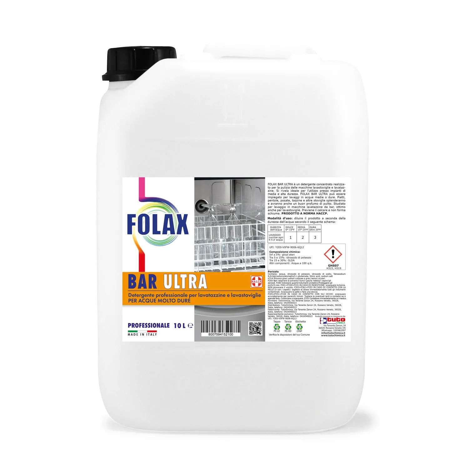 Tuto Chimica Folax Bar Ultra detergente lavastoviglie 5L