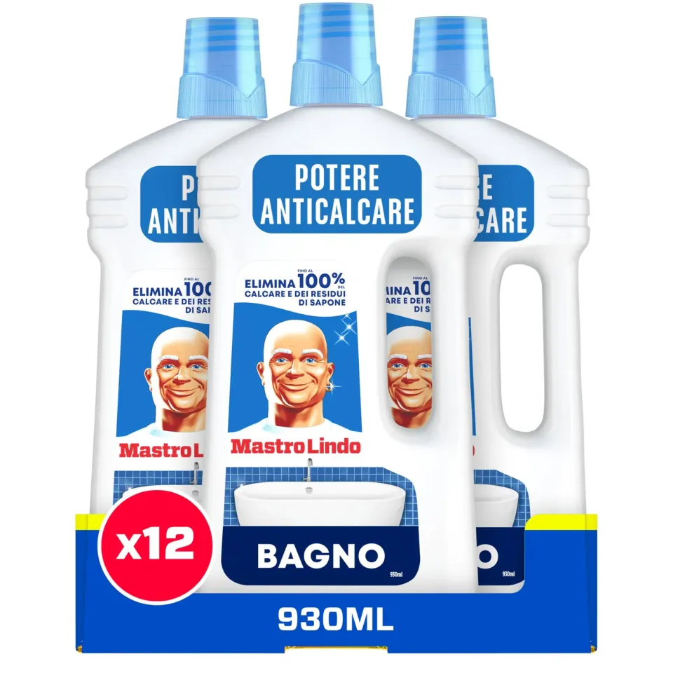 Mastro Lindo Bagno Detersivo Liquido 12x930ml Ambi Pur Anticalcare