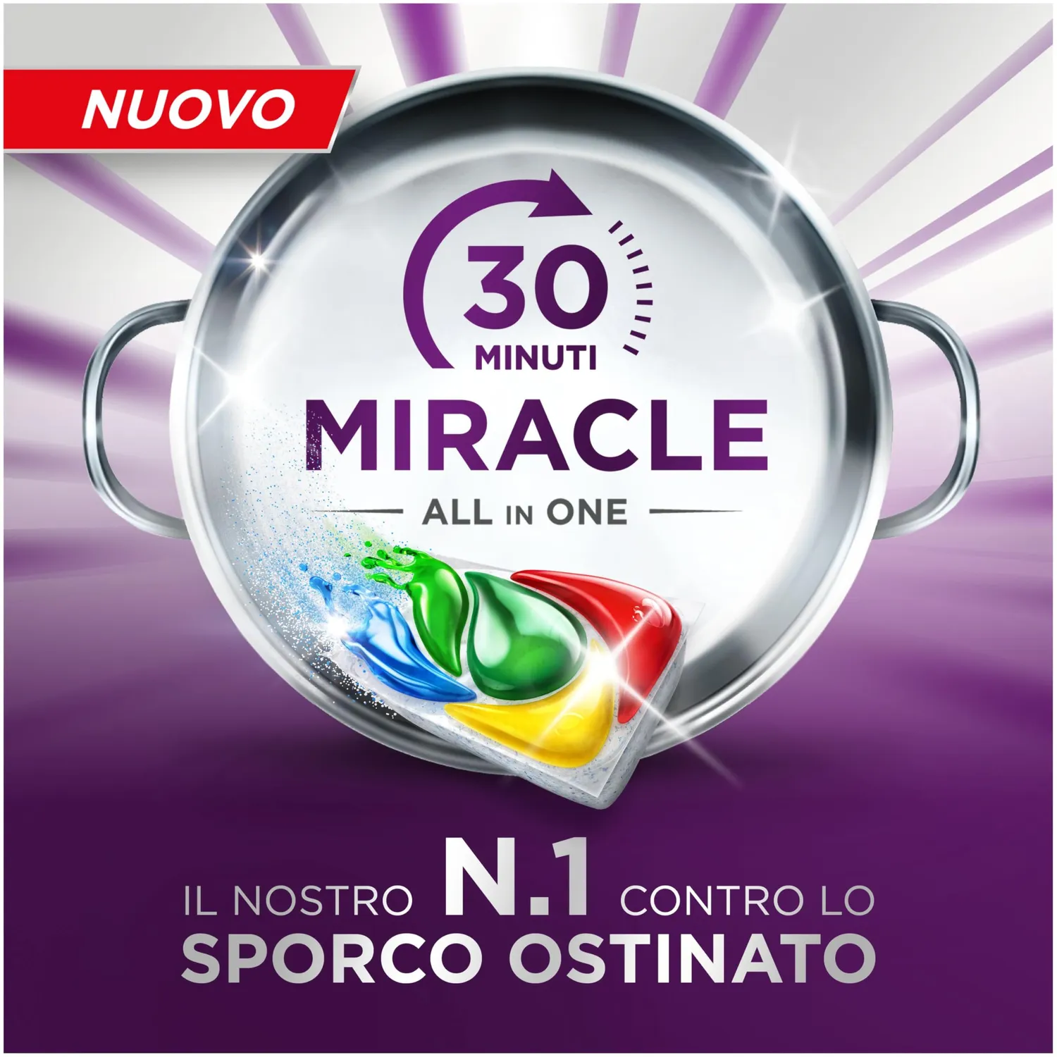 Fairy 30 Minuti Miracle Platinum Plus pastiglie lavastoviglie 152pz limone