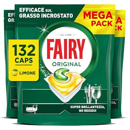 Fairy Original Pastiglie Lavastoviglie 100 Caps Limone Sgrassante