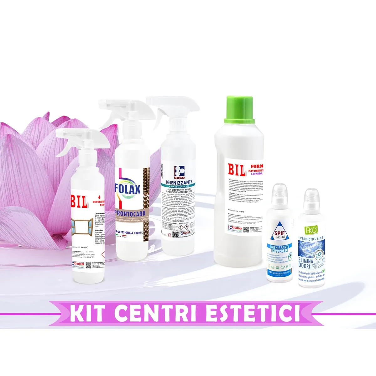 Tuto Chimica Kit Igiene Centri Estetici 6 detergenti