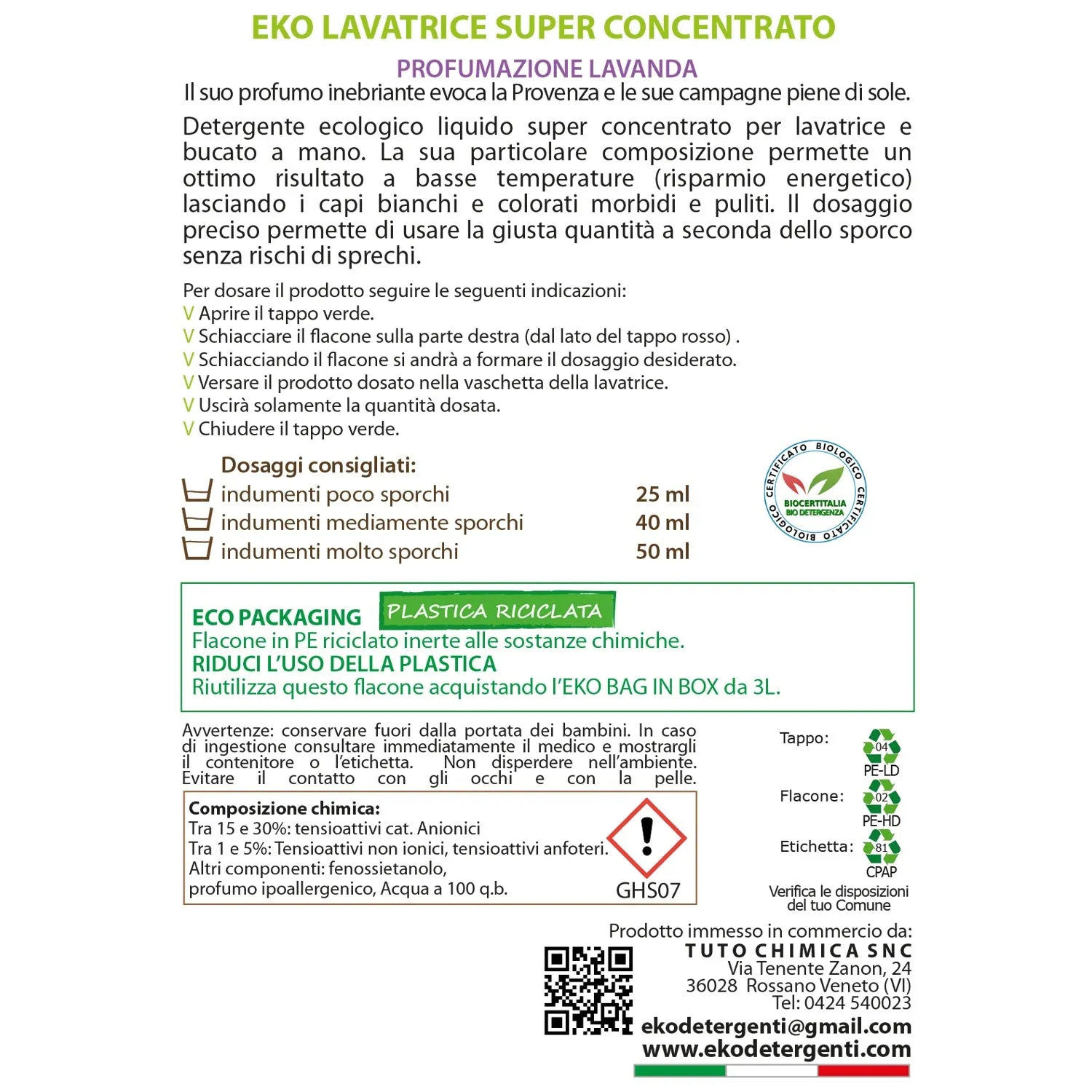 Tuto Chimica Eko Kit 2 Maxi bucato 2x5 L lavanda 200 lavaggi