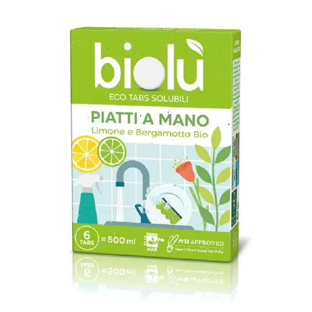 Biolù Eco Tabs detersivo piatti spray 6 tabs limone bergamotto