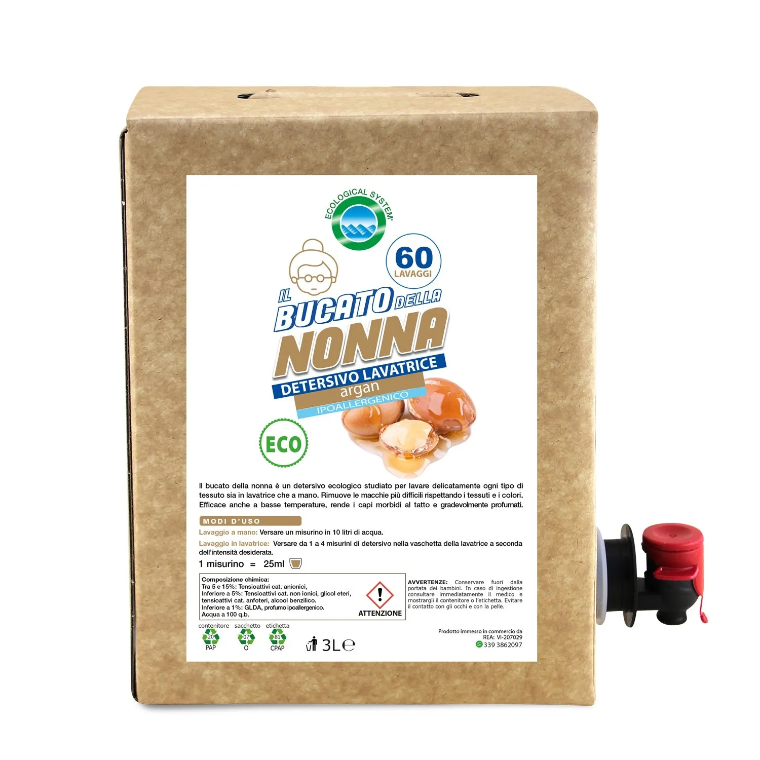 Bucato della Nonna Eko detersivo lavatrice 1,1L lavanda ipoallergenico